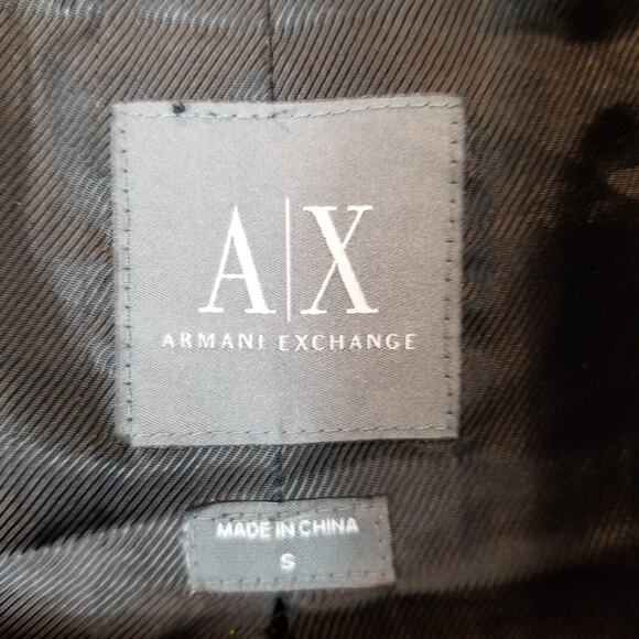 A/X Armani Exchange Women's Black Wool Blend Zip Front Jacket Blazer Size Small - Picture 3 of 9